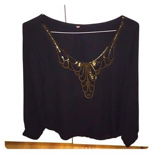 Gold Beaded Blouse